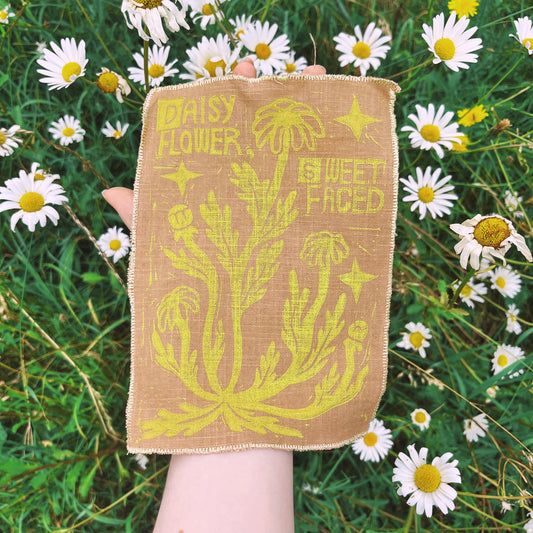 Daisy Flower Fabric Patch