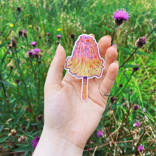 Shaggy Inkcap Vinyl Sticker