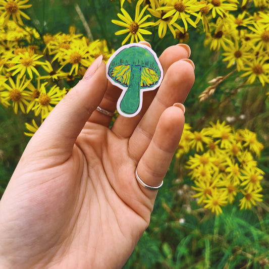 Parrot Waxcap Vinyl Sticker