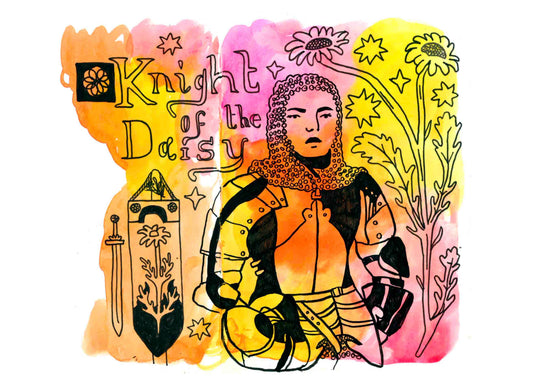 Knight of the Daisy Postcard Print