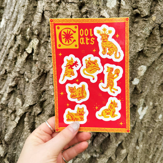 Cool Cats Sticker Sheet